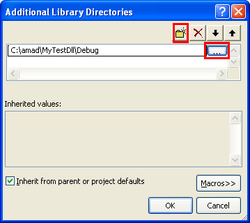 Using Load-Time Dynamic Linking Example: The additional library directories path