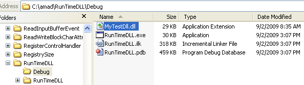 Using Run-Time Dynamic Linking Program Example: The generated DLL file is ready to be used