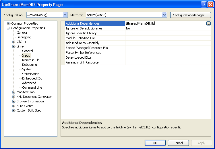 Processes that Use the Shared Memory Program Example 2: Telling the linker the library file to be searched for