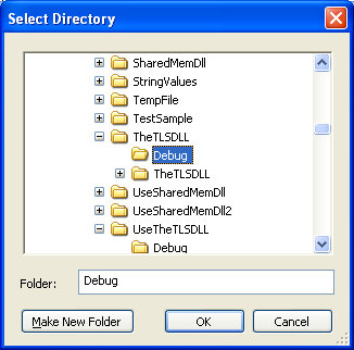 Using Thread Local Storage in a Dynamic-Link Library EXE Program Example: Selecting the additional library path