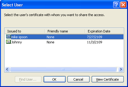 Adding Users to an Encrypted File Program Example: Sharing the encrypted file with other users