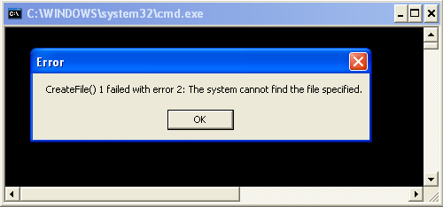 Appending One File to Another File Program Example: A sample console program output in action with an error file cannot be found