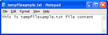 Creating and Using a Temporary File Program Example: Creating a sample text file