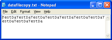 Locking and Unlocking Byte Ranges in Files Program Example: a copy of the datafilecopy.txt text file's content