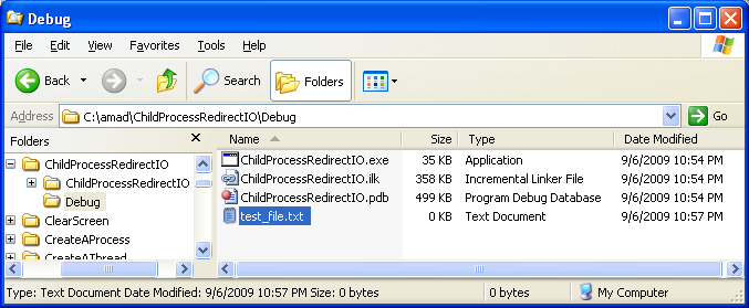 Creating a Child Process with Redirected Input and Output Program Example: Creating a text file as the input/argument